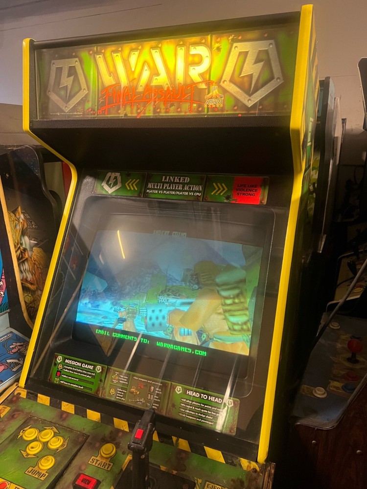 WAR FINAL ASSAULT ARCADE MACHINE by ATARI 1999 (Excellent Condition) *RARE*