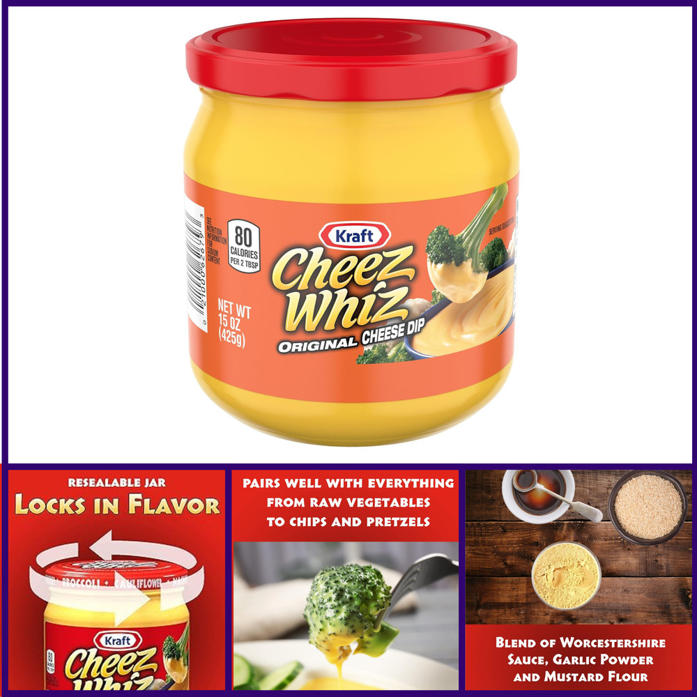 Cheez Whiz Original Cheese Dip, 15 Oz Jar