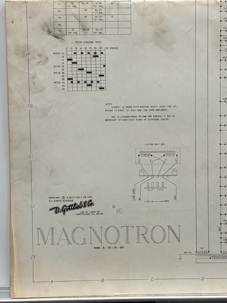 ORIGINAL-GOTTLIEB-MAGNOTRON-PINBALL-SCHEMATICS