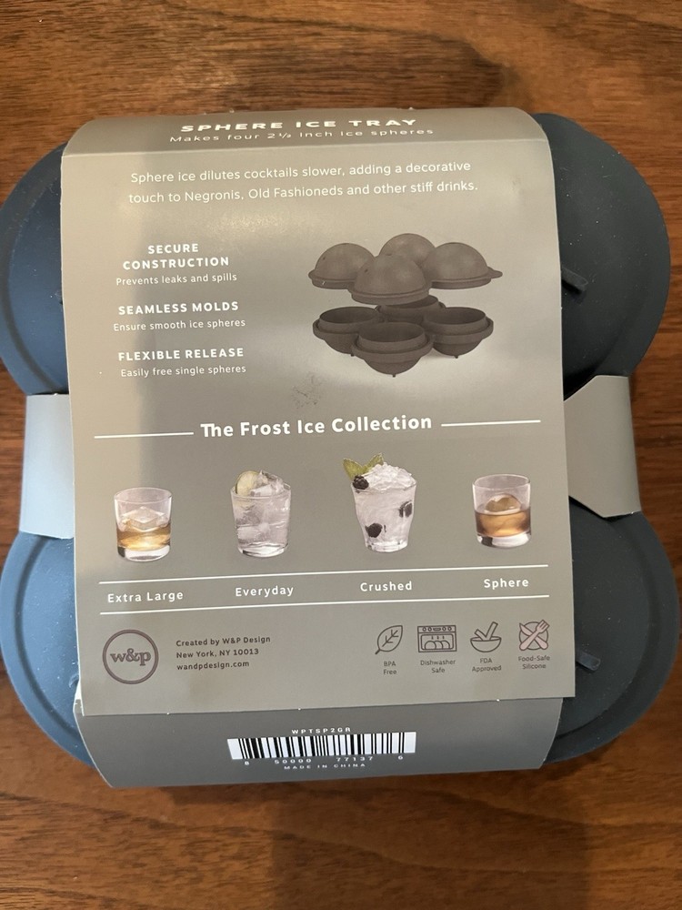 Frost Sphere Ice tray (2.5” Round Ice Cubes)