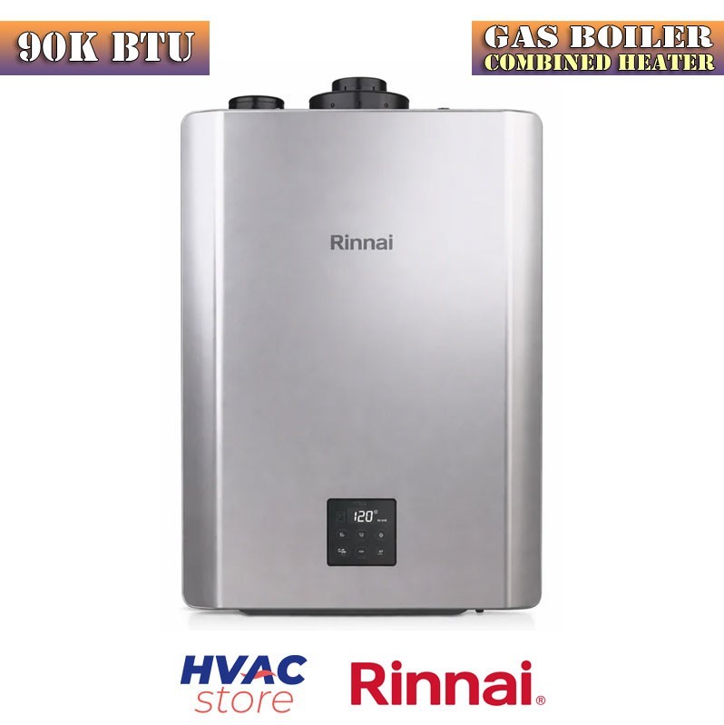 Rinnai 90,000 BTU Condensing Gas Boiler Combined Heater Wall Mount Ultra Low NOx
