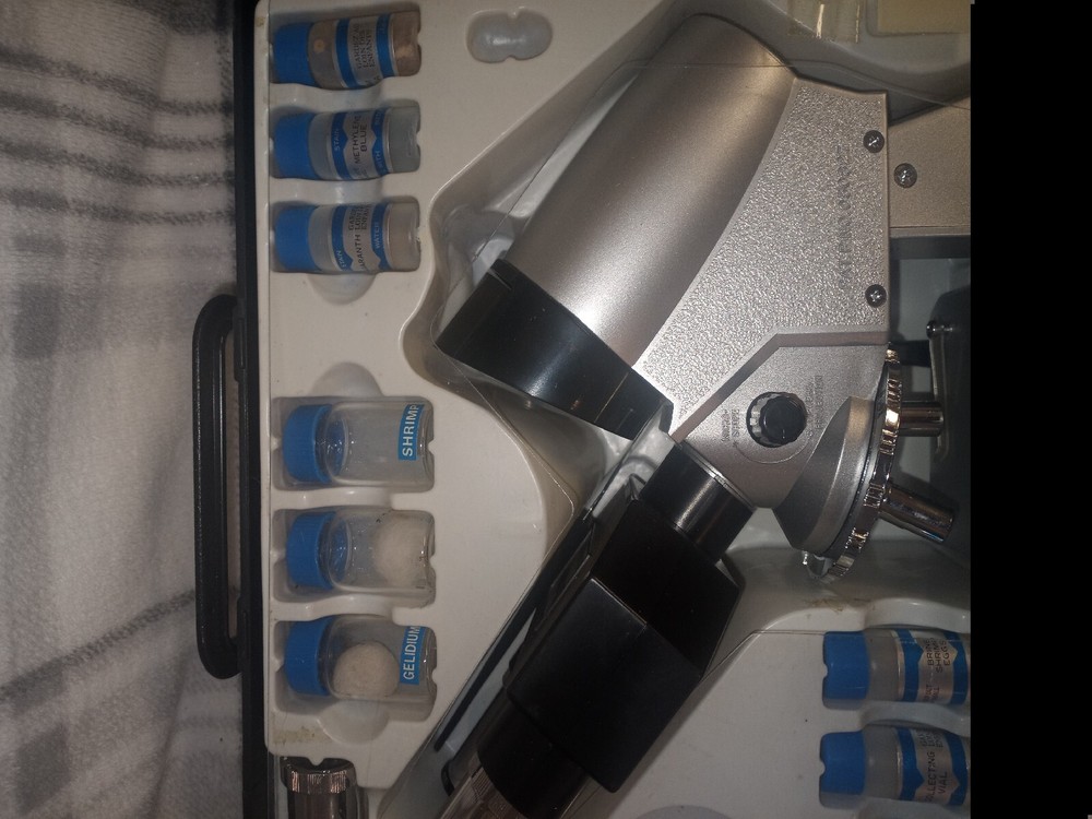 Vintage Edu Science 150x -1200x Binocular Microscope Set