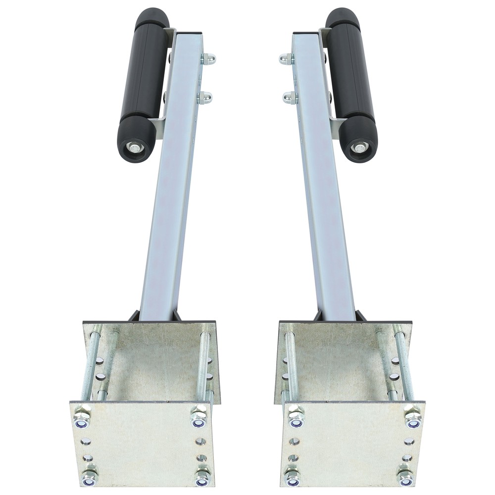 Universal 2 Pack Steel Boat Trailer Pontoon Roller Guide-On Guide On Post