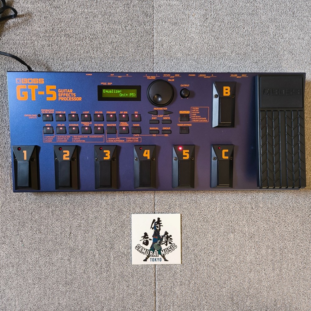 BOSS GT-5 Multi Effects Guitar Processor Pedal MIJ Tested Working Used From JP