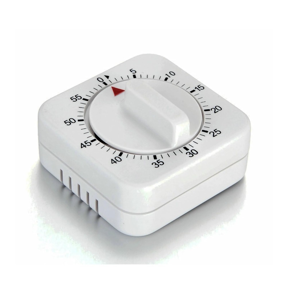 Square 60 Minute Mechanical Kitchen Timer - Visual Kitchen Cooking Timer Cloc...