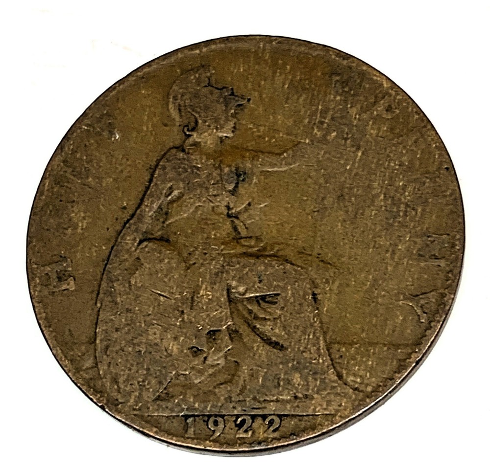 # C4510   GREAT BRITAIN     COIN,     HALF  PENNY    1922