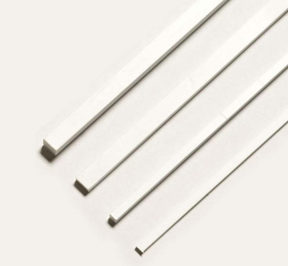 US Stock Pack of 10 ABS Styrene Plastic Flat Rectangular Bars 1*4mm 9.8" White