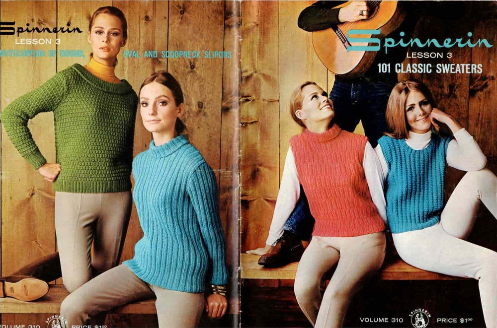Spinnerin Knitting Pattern Lesson 3 Sweater Patterns Stitches Classic Patterns