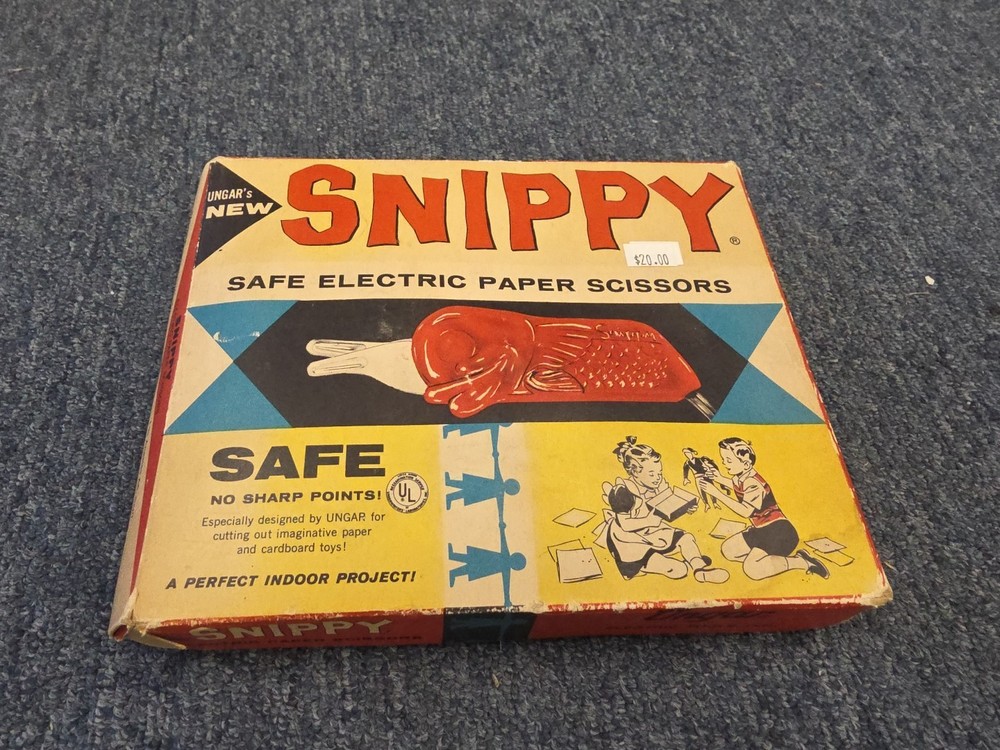 Vintage Snippy Safe Electric Sissors Original Box