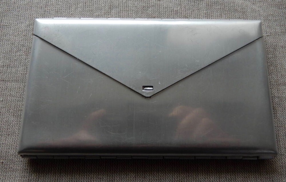 WWII IJN Auxiliary Cruiser Cigarette Case OSK w/Box Ikoma