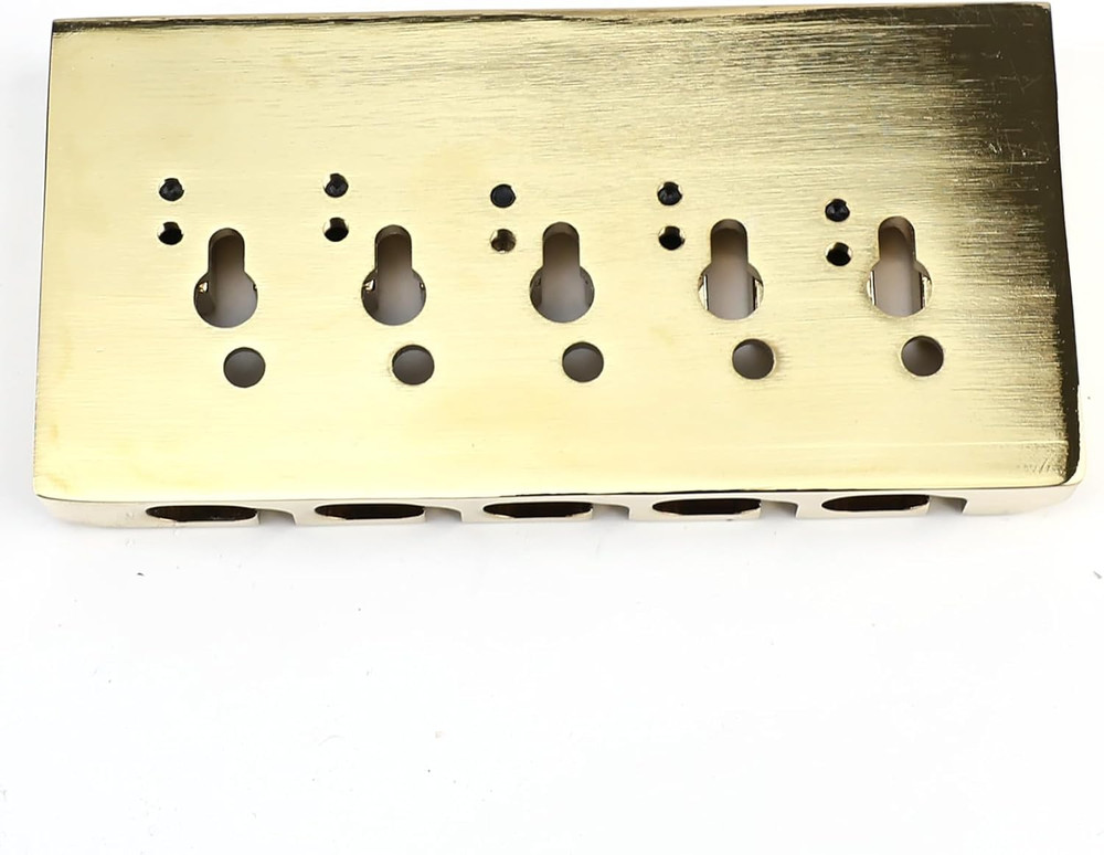 Gold 5 String Bass Adjustable Saddles Fixed Bridge