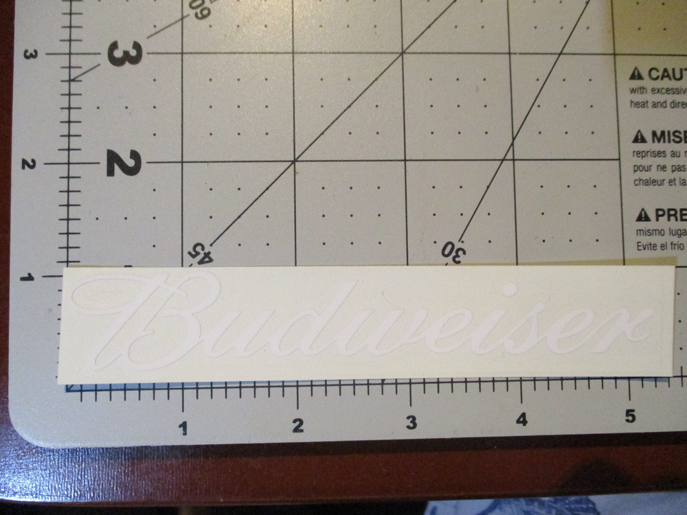 BUDWEISER White Banner Script Logo budweiser STICKER decal craft beer brewing J