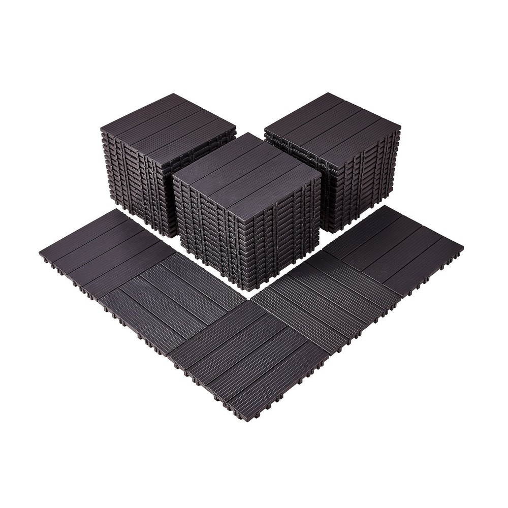 Interlocking Deck Tiles 54 Pack,12"x12" 54 sq. ft Plastic Waterproof Outdo