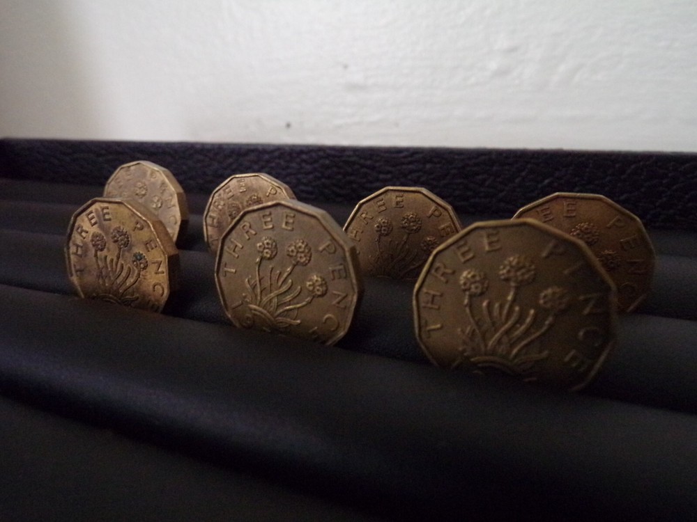 7 Pre WW2 3 pence coins 1933-37