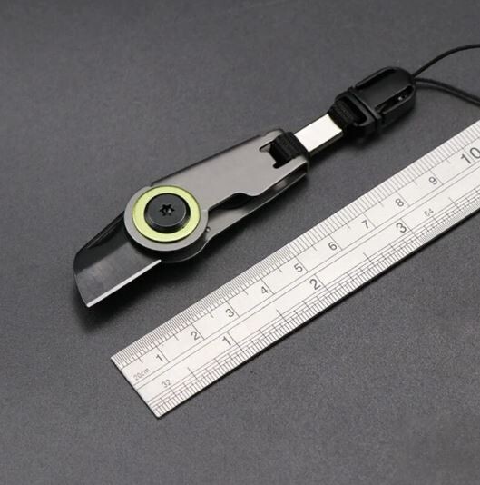 Zip Blade Knife Attaches to Zipper Pull Tab with Locking Blade Quick Release Tab