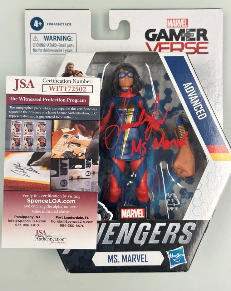 Sandra Saad SIGNED & "Ms. Marvel" Hasbro Marvel Advanced GamerVerse JSA Witness