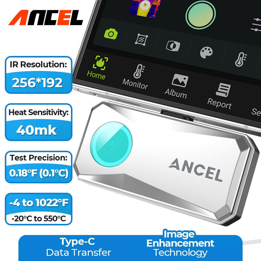 Thermal Camera for Android 256x192 IR High Resolution Optimized Temperature Accu