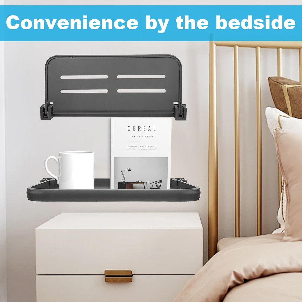 2 Pack RV Aluminum Fold-Down Wall Shelf - Wall-Mounted Foldable Shelf for Com...