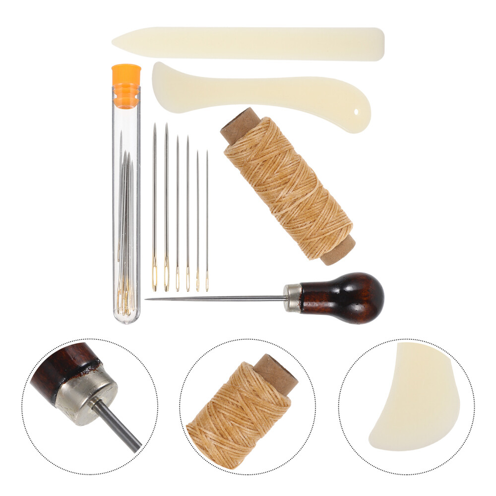 1 Set Leather Craft Tool Kit Leather Bookbinding Needles Leather Sewing Kit