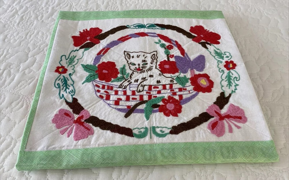 Handmade Patchwork Cotton Quilt Lightweight No Wadding / Batting 125 cm x 125 cm
