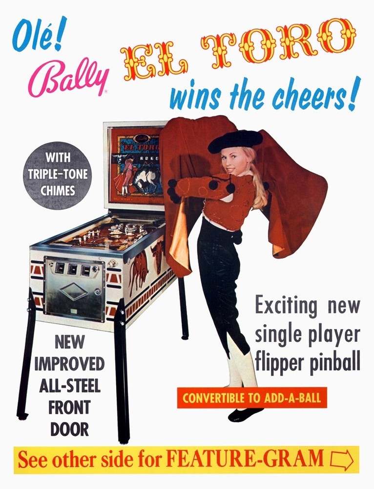 1972 Bally El Toro Pinball Machine Rubber Ring Kit