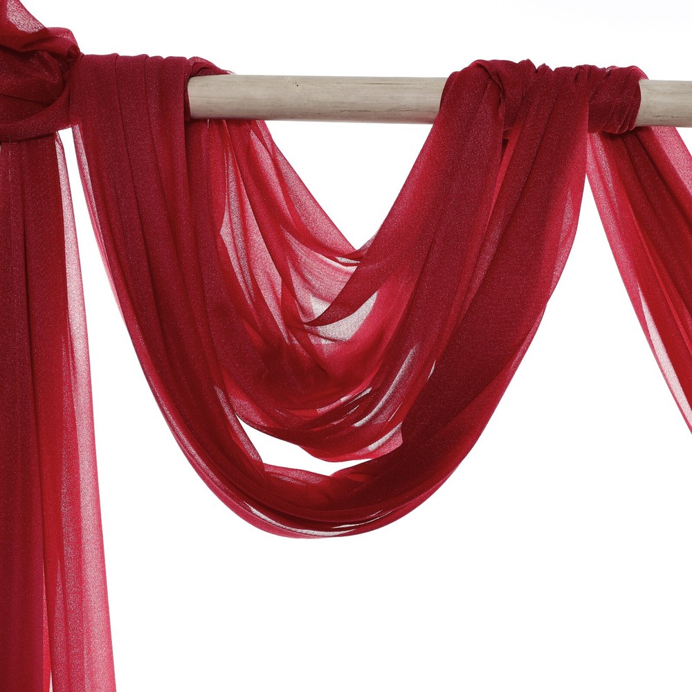 30ft Long Chiffon Wedding Arch Draping Fabric Curtain Panel Event Photo Backdrop