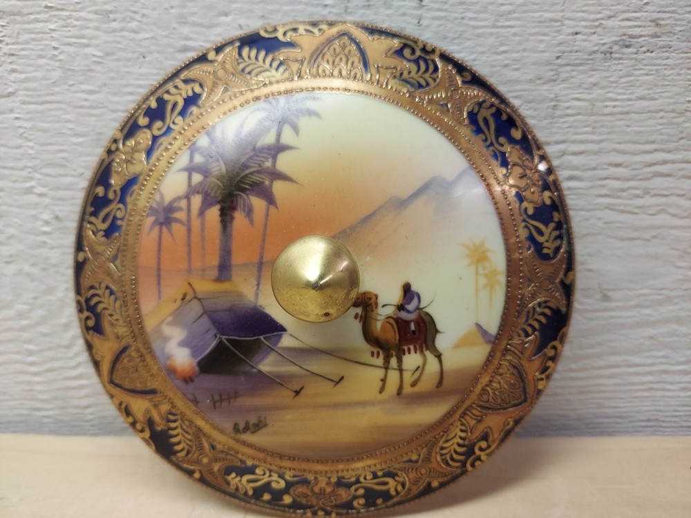 Noritake 1930s Art Deco Desert Scene REPLACEMENT Lid