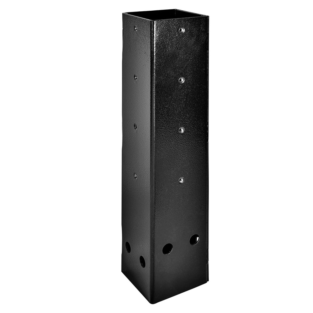 Mail Boss Post Depth Extender Black for Steel Mailbox Posts - Variable Height