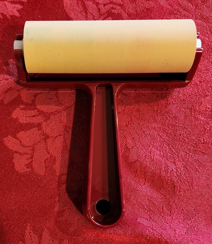 Speedball Brayer 4" Soft Rubber Roller Magenta Plastic Frame Item #4117