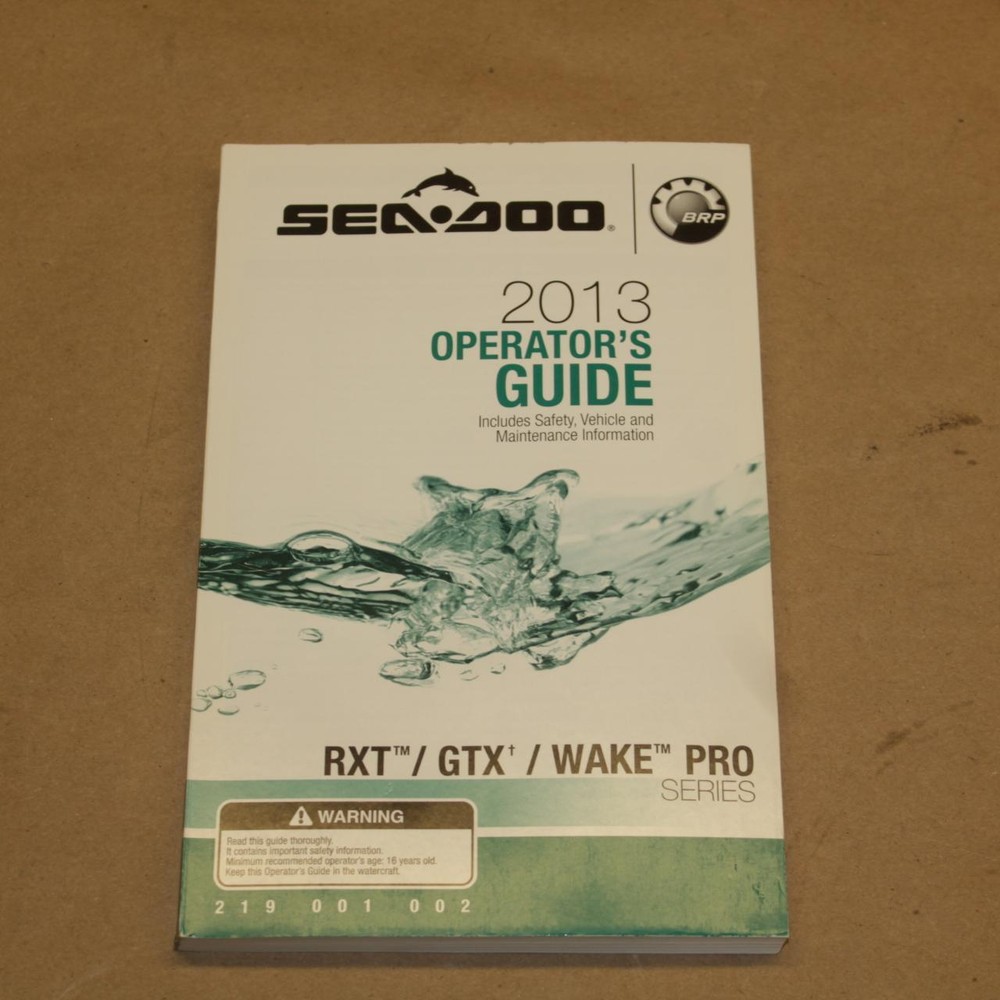 Owner's Manual Document Book RXT,GTX,Wake Pro