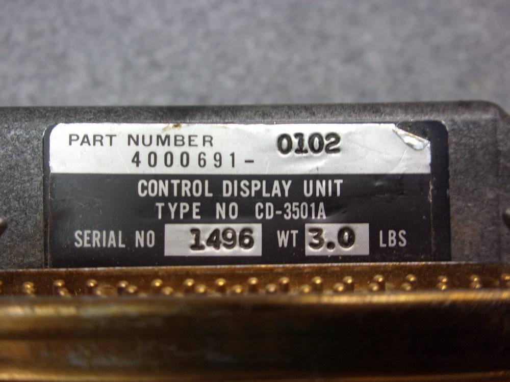 Bendix CD-3501A Control Display Unit P/N 4000691-0102