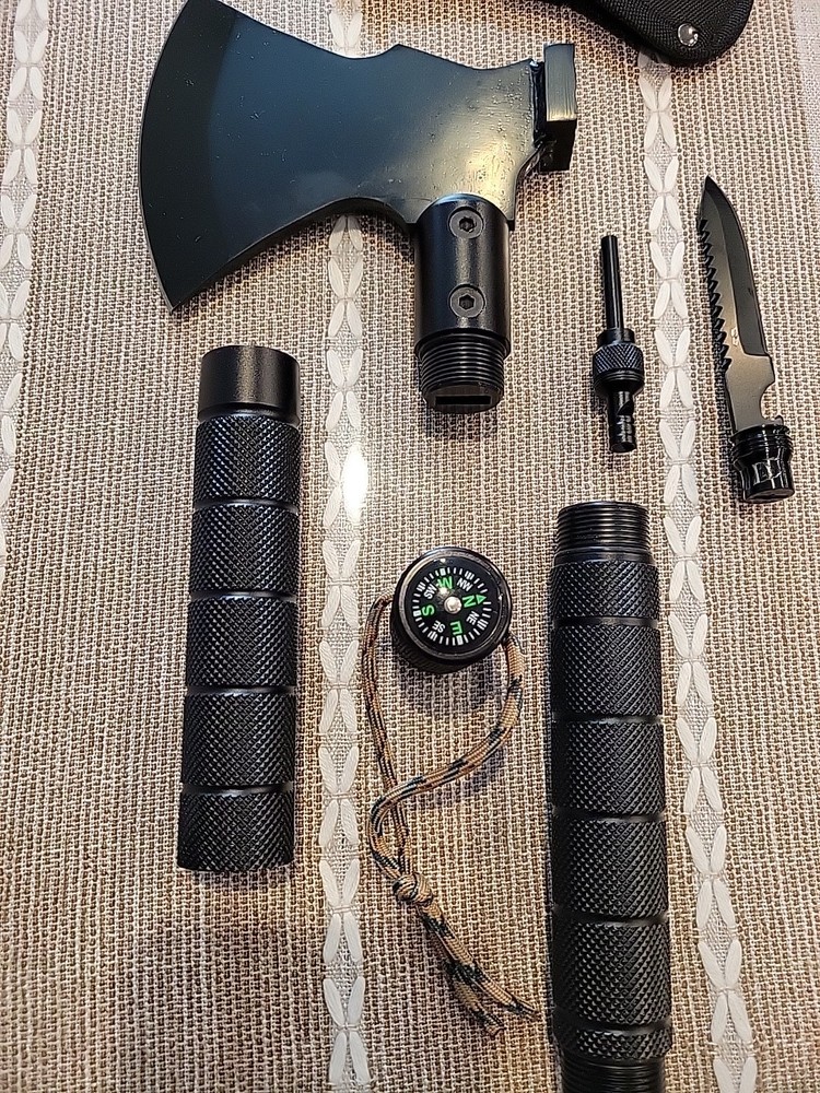 steel camping hatchet survival axe