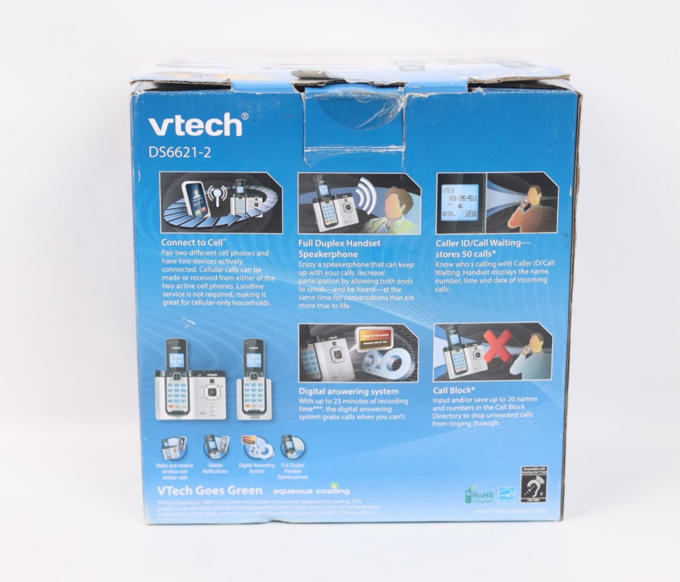 VTech DS6621-2 Answering System 2-Cordless Handsets u569