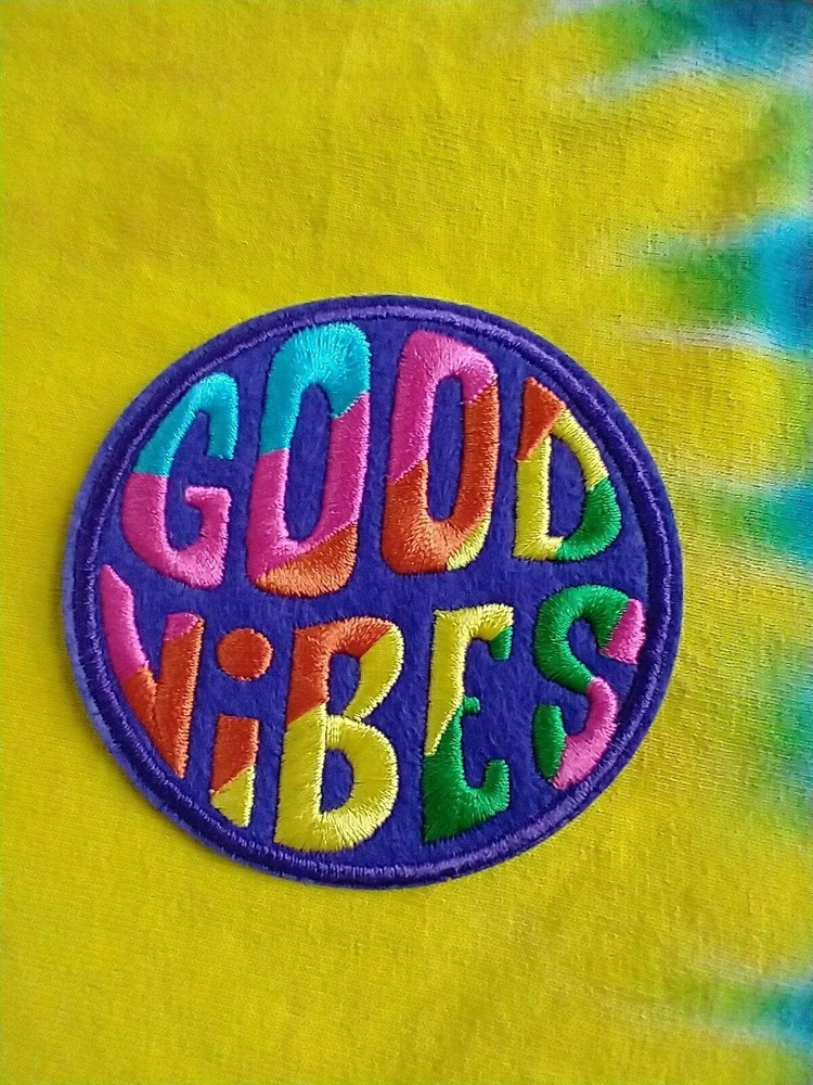 Good Vibes 3 Inch Iron On Patch
