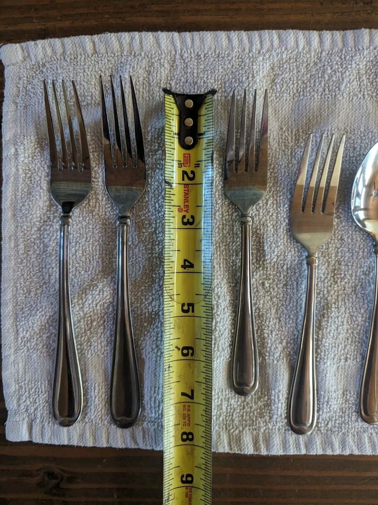 Cambridge ALLURE Stainless Flatware 6 Piece Set Forks & Spoons Silverware