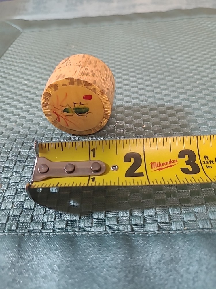 VINTAGE BAMBOO TRINKET CONTAINER THAT IS LINED
