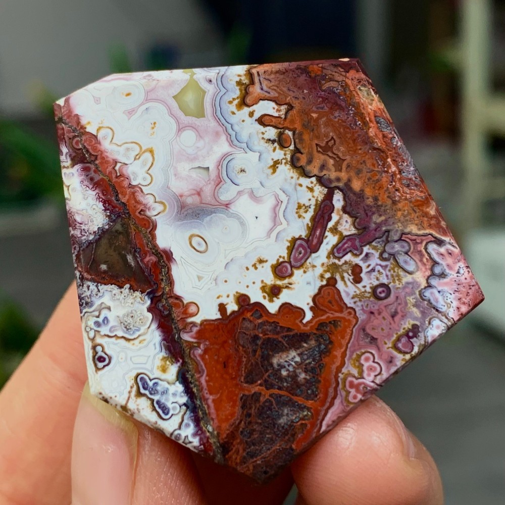 30G Natural crazy Agate Crystal flake-shaped Gemstone Healing