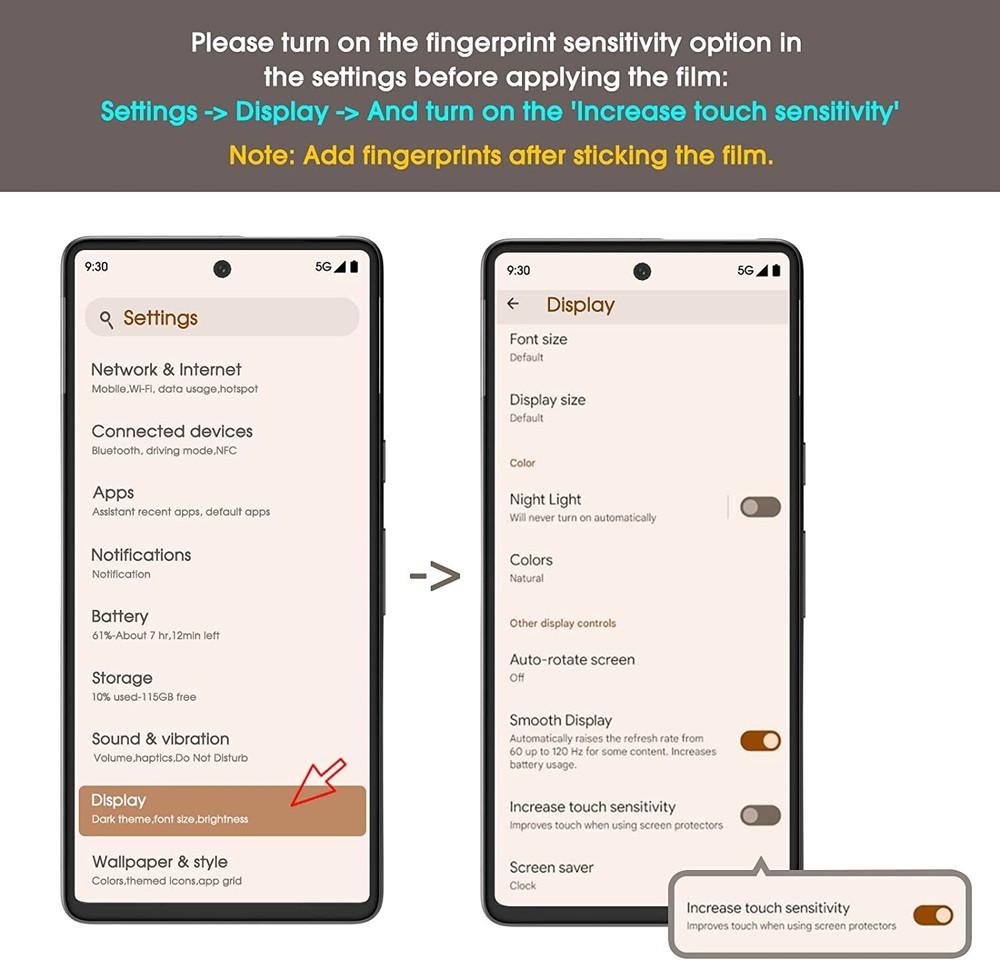 (3 pack) amFilm for Google Pixel 7- tempered glass screen protector
