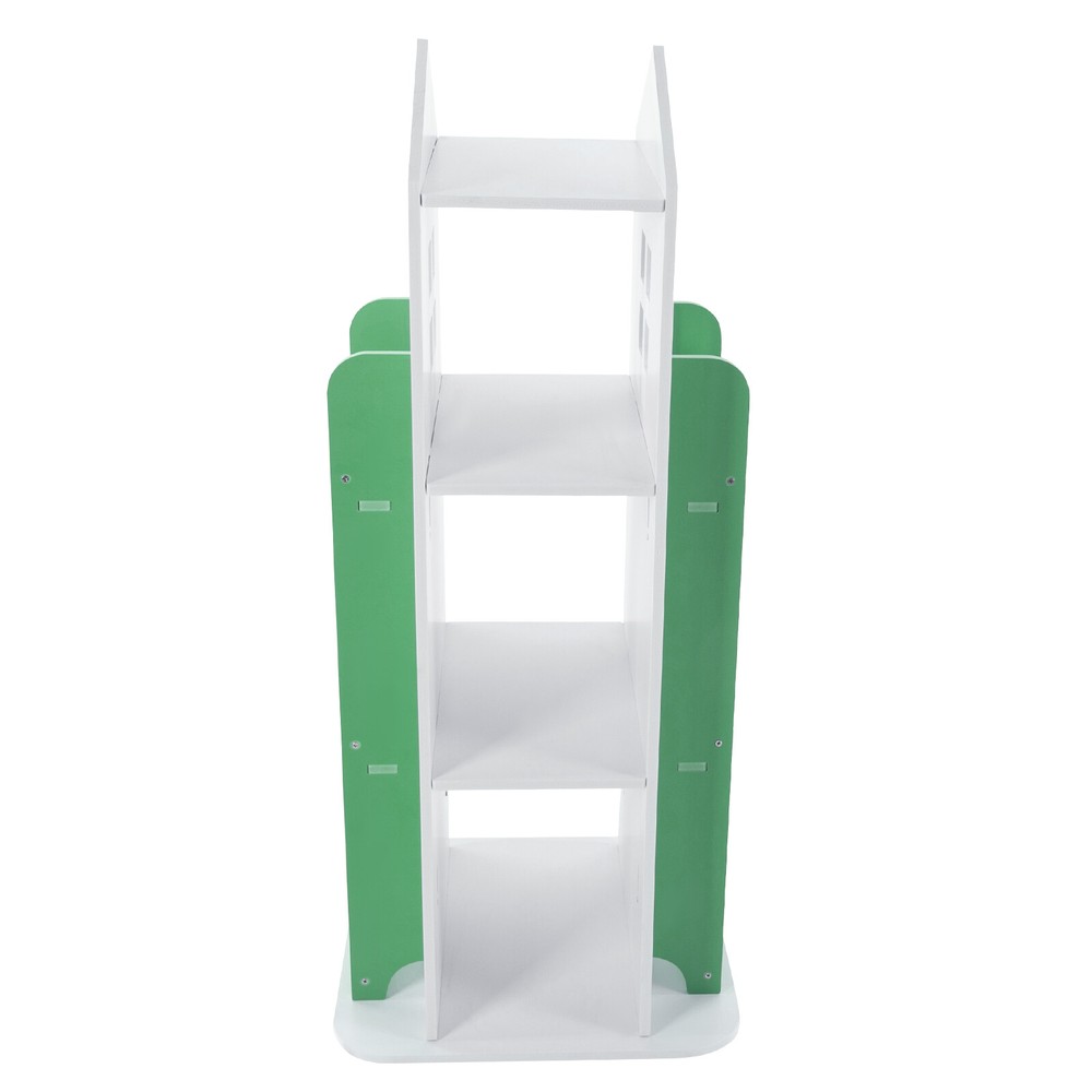 360° Rotating Bookshelf 4-Tier Bookcase Storage Shelf /Freestanding Display Rack