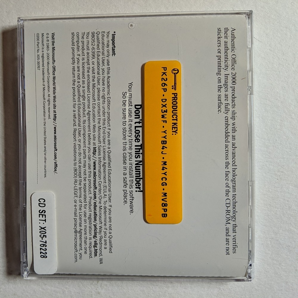 Microsoft Office 2000 Professional Academic Edition