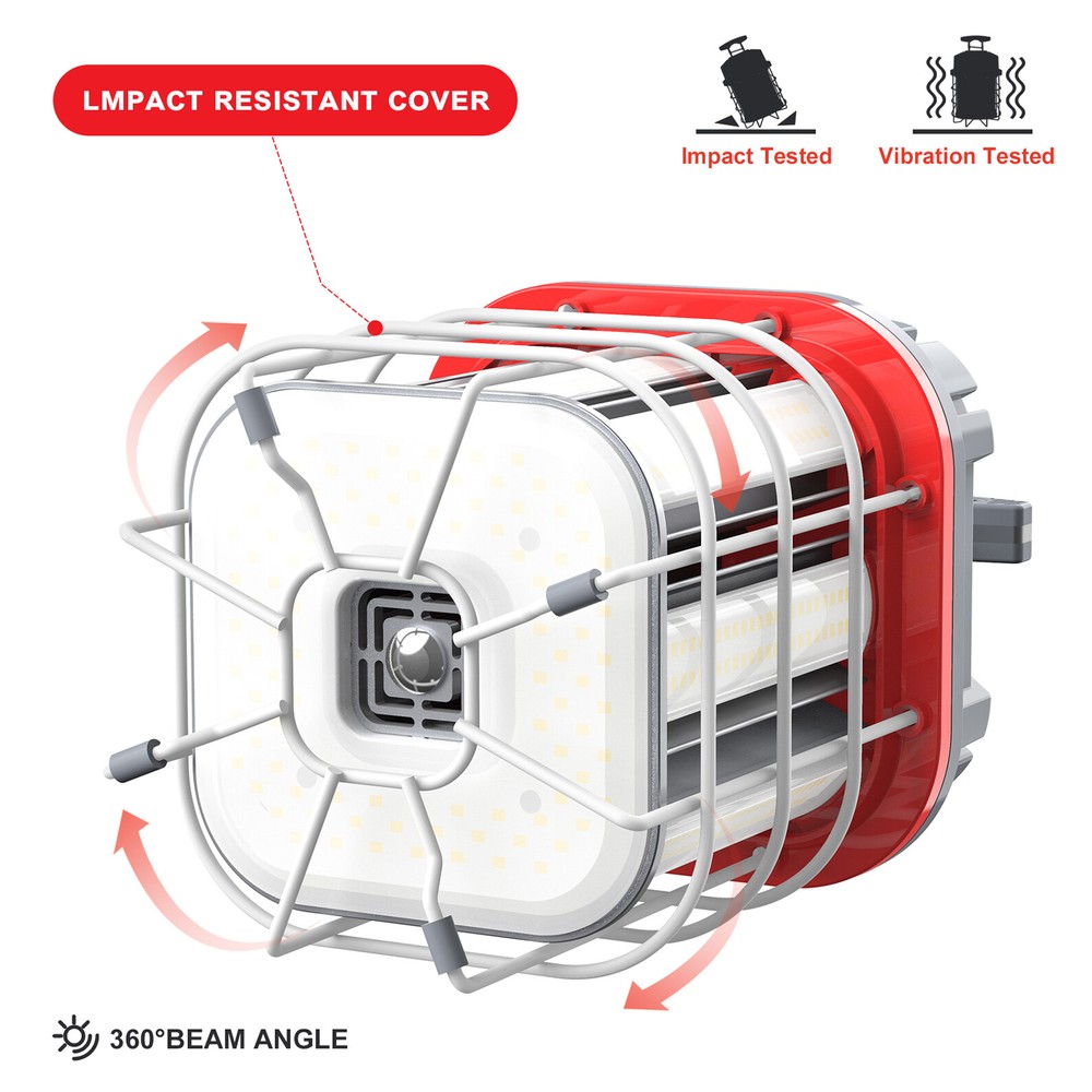 80W Linkable LED Temporary Work Light Building Construction Workshop Portable