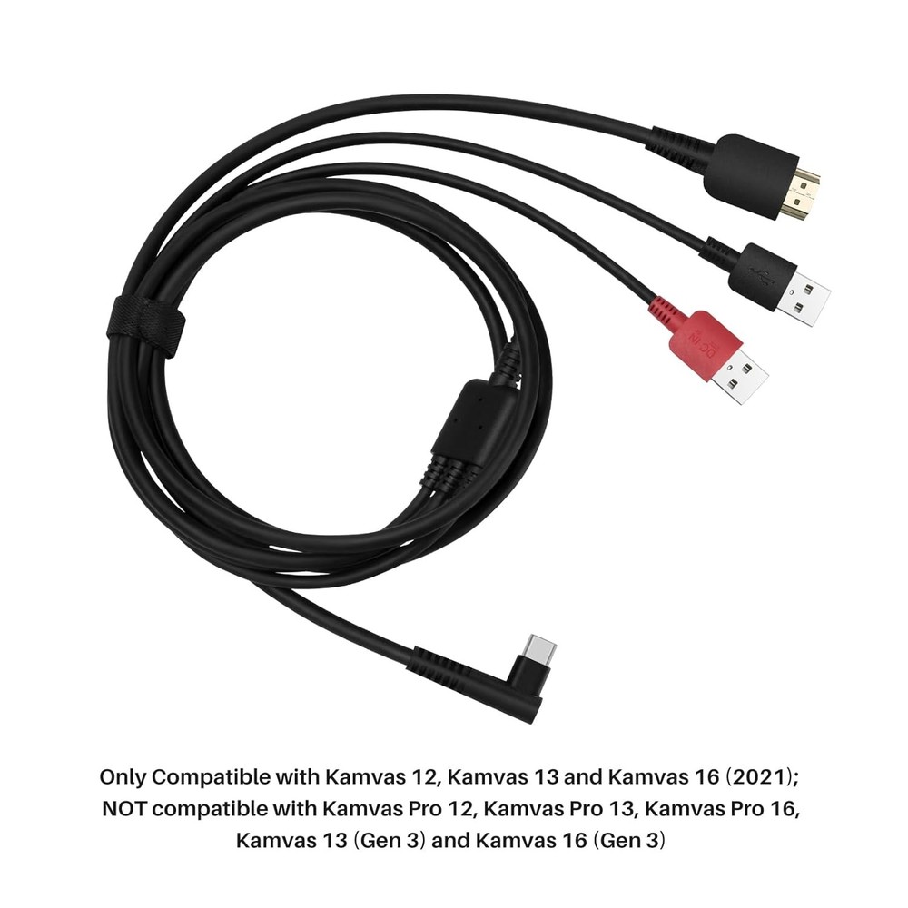 HUION CB05A Kamvas 3in1 Cable Replacement 1 Pack