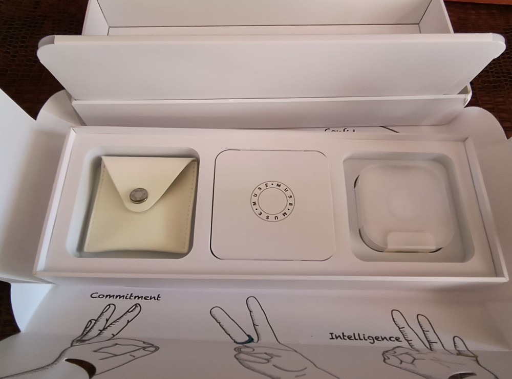 Muse Ring One Smart Ring Size 8 Titanium/Ceramic. Brand New.