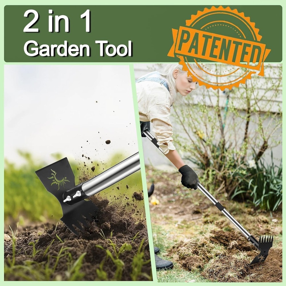 Weed Puller Tool with Long Handle, 60inch Manual Weed Puller Tool, Stainless ...