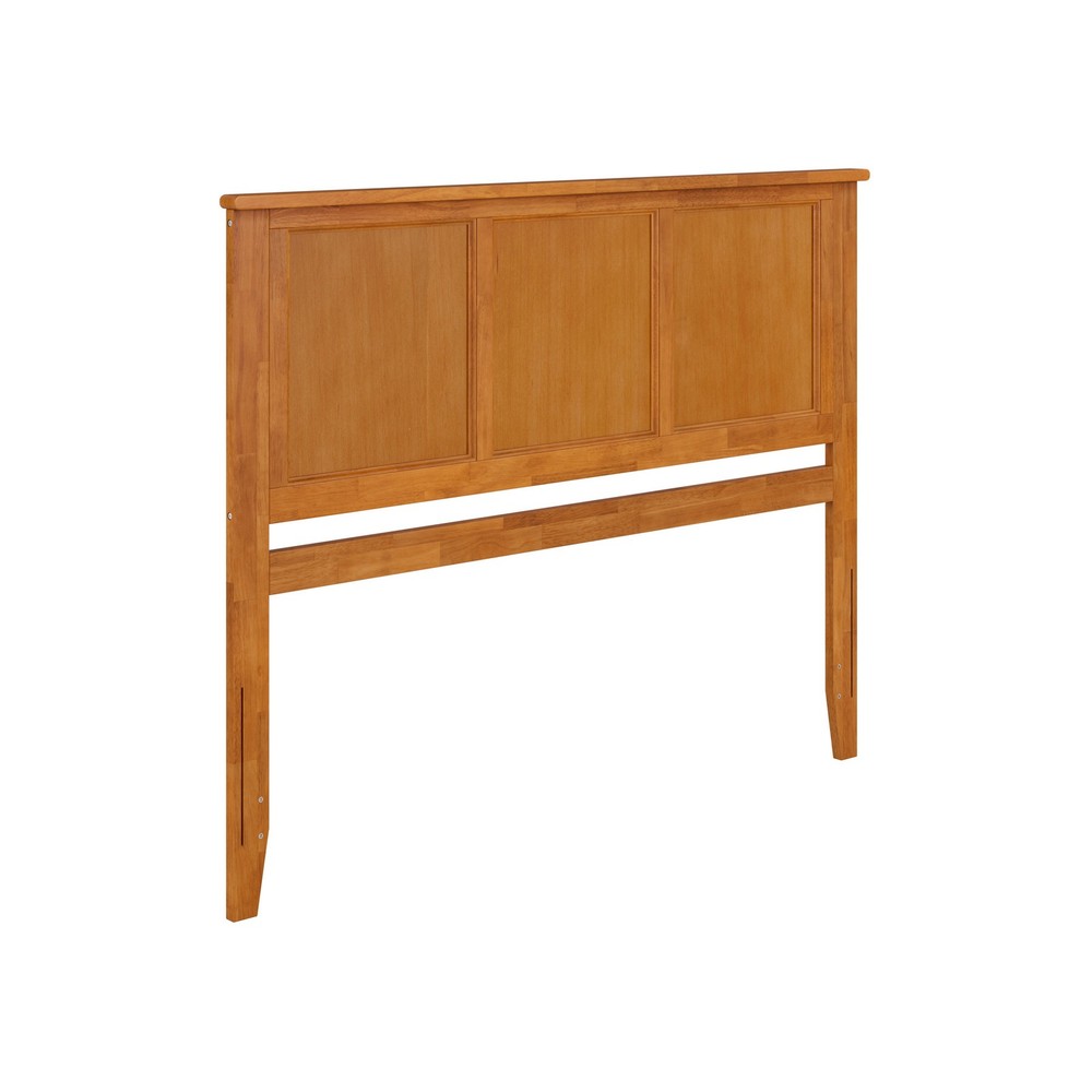 Madison Queen Solid Wood Panel Headboard in Light Toffee