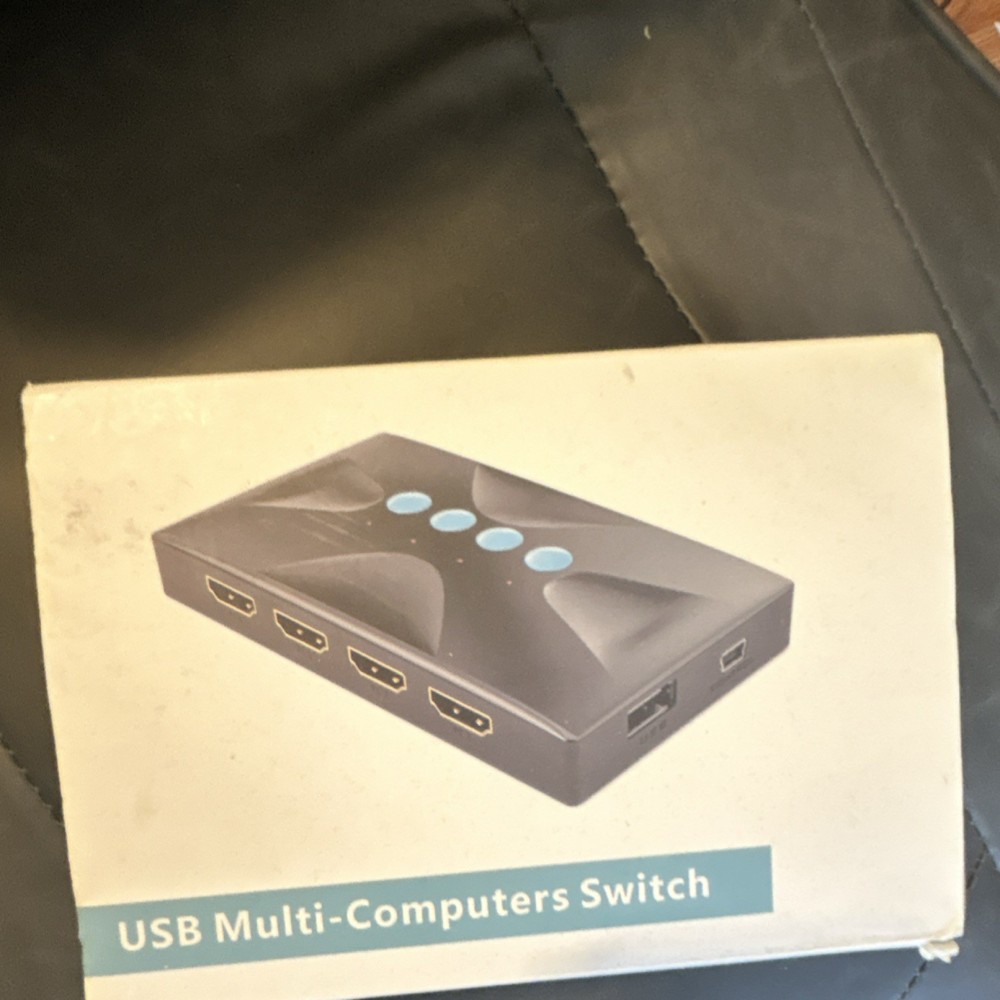 KVM Switch Box USB HDMI 4-Port Desktop Controller Panel Switch Supports USB 2.0