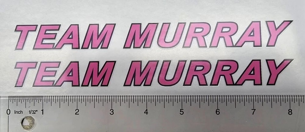 Team Murray decals - pink