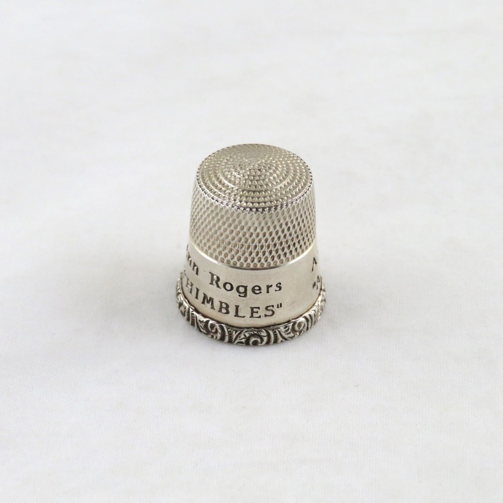 Simons Sterling Thimble A Present From Gay Ann Rogers HTF
