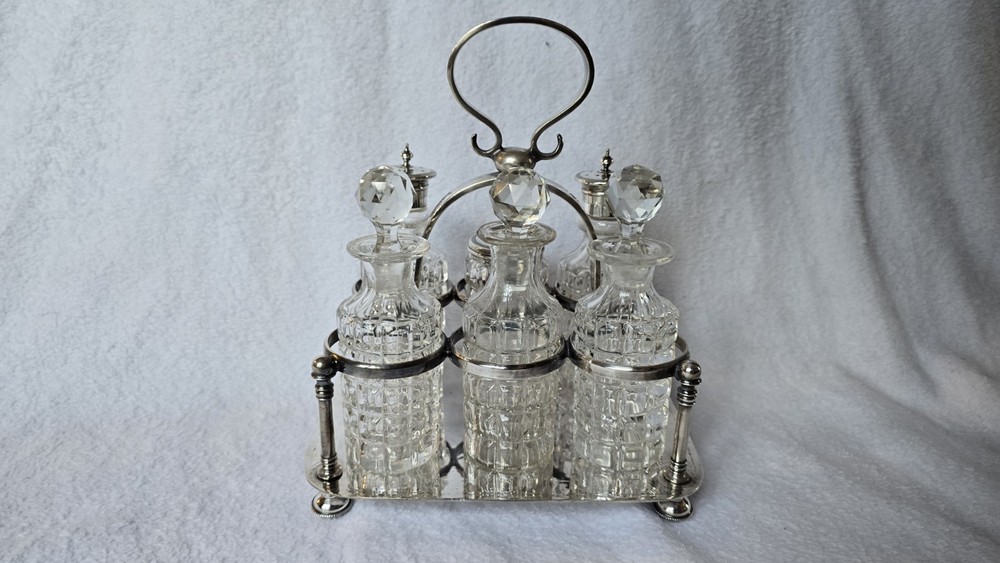 Antique Thomas Woolley Silver Plated Cruet Set