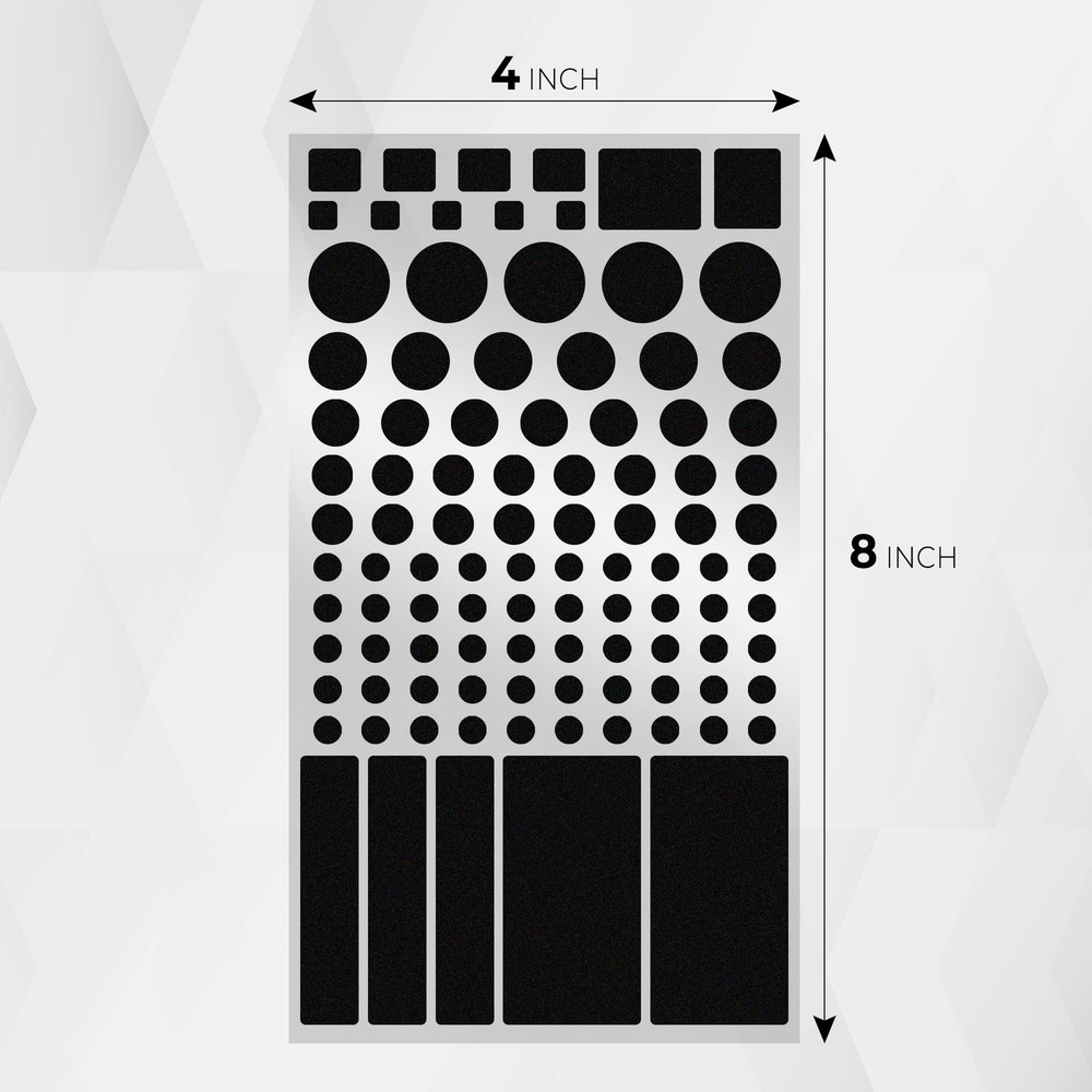 FLANCCI LED Light Blocking Stickers, Dimming 2 Sheets 80%, Black